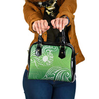 Polynesia Depression Awareness Shoulder Handbag Sunflower Green Ribbons Polynesian Tattoo LT14 One Size Green - Polynesian Pride