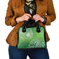 Polynesia Depression Awareness Shoulder Handbag Sunflower Green Ribbons Polynesian Tattoo LT14 - Polynesian Pride