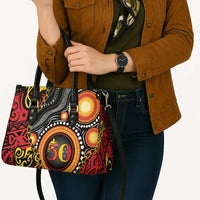 Celebrating 50 Years Papua New Guinea Leather Bag Aboriginal Mix Papuan Pattern LT14 - Polynesian Pride
