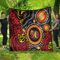 Celebrating 50 Years Papua New Guinea Quilt Aboriginal Mix Papuan Pattern LT14 - Polynesian Pride