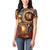 Celebrating 50 Years Papua New Guinea Women Polo Shirt Aboriginal Mix Papuan Pattern - Polynesian Pride