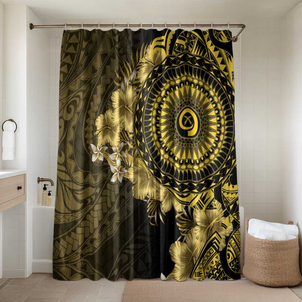 Vanuatu Bathroom Set Hibisus Polynesian Pattern Gold - Polynesian Pride