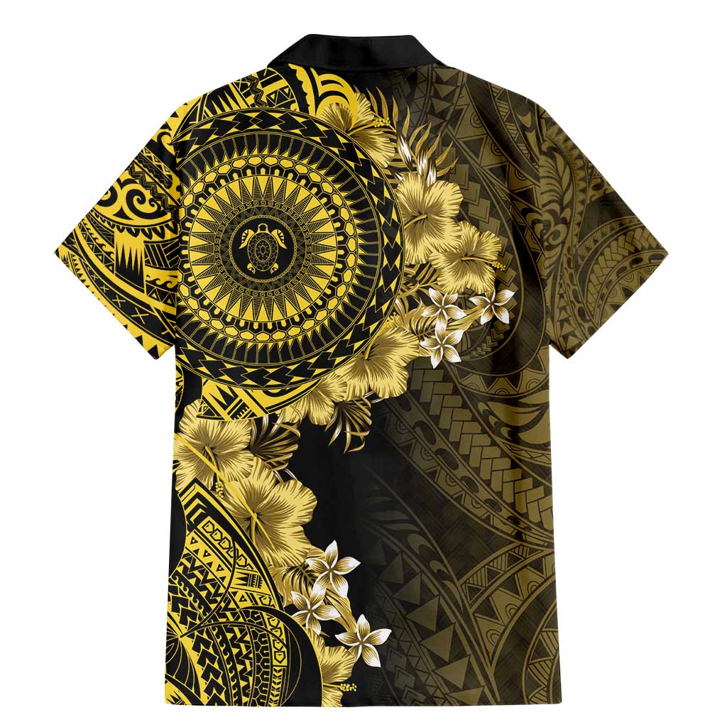 Vanuatu Family Matching Mermaid Dress and Hawaiian Shirt Hibisus Polynesian Pattern Gold LT14 - Polynesian Pride
