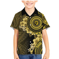 Vanuatu Family Matching Mermaid Dress and Hawaiian Shirt Hibisus Polynesian Pattern Gold LT14 Son's Shirt Gold - Polynesian Pride