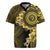 Vanuatu Rugby Jersey Hibisus Polynesian Pattern Gold - Polynesian Pride