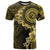 Vanuatu T Shirt Hibisus Polynesian Pattern Gold - Polynesian Pride
