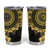 Vanuatu Tumbler Cup Hibisus Polynesian Pattern Gold - Polynesian Pride