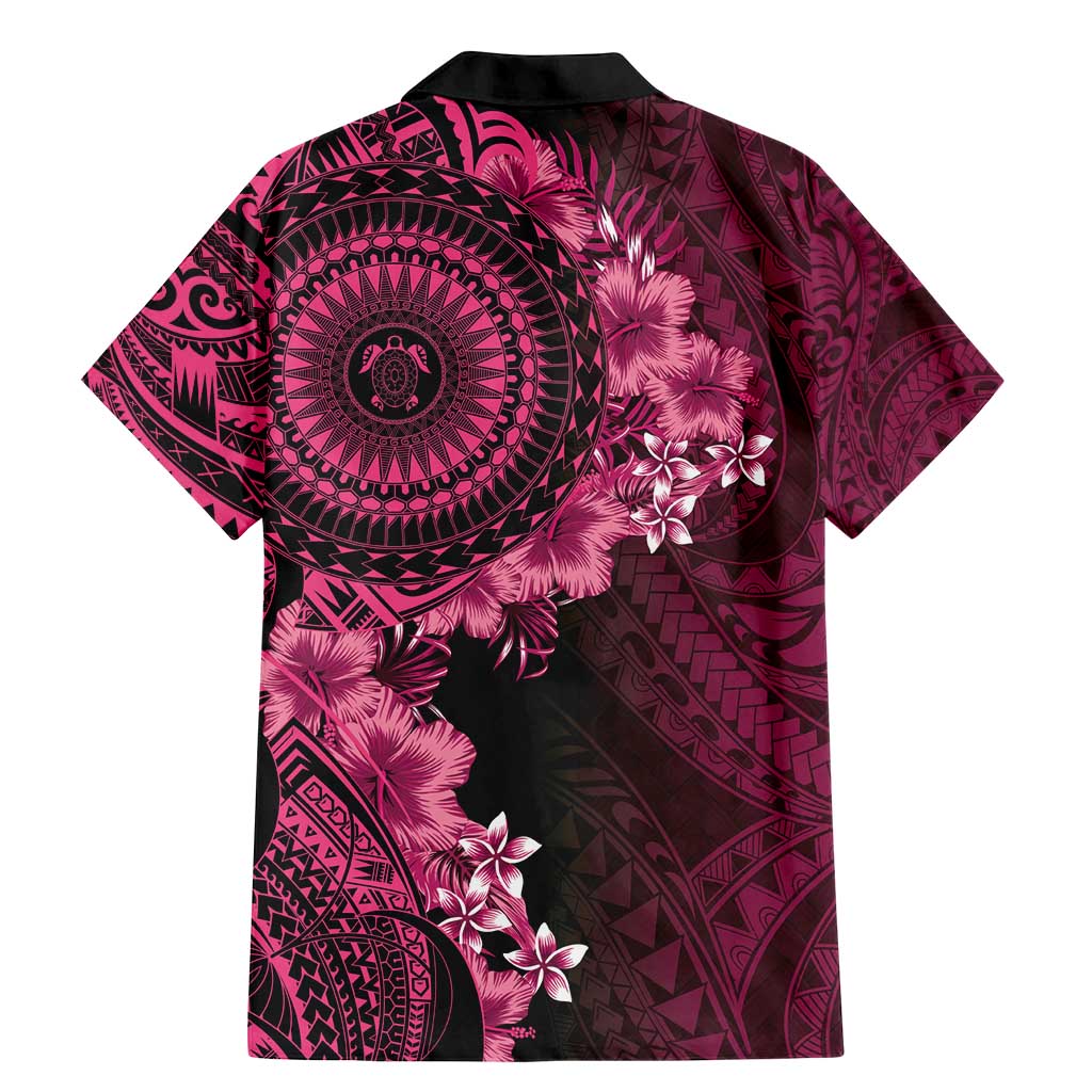Vanuatu Family Matching Mermaid Dress and Hawaiian Shirt Hibisus Polynesian Pattern Pink LT14 - Polynesian Pride