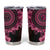 Vanuatu Tumbler Cup Hibisus Polynesian Pattern Pink - Polynesian Pride