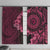 Vanuatu Window Curtain Hibisus Polynesian Pattern Pink - Polynesian Pride