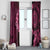 Vanuatu Window Curtain Hibisus Polynesian Pattern Pink - Polynesian Pride