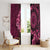 Vanuatu Window Curtain Hibisus Polynesian Pattern Pink - Polynesian Pride