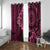 Vanuatu Window Curtain Hibisus Polynesian Pattern Pink - Polynesian Pride