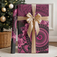 Vanuatu Wrapping Paper Hibisus Polynesian Pattern Pink - Polynesian Pride