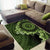 Vanuatu Area Rug Hibisus Polynesian Pattern Green - Polynesian Pride