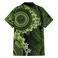 Vanuatu Family Matching Tank Maxi Dress and Hawaiian Shirt Hibisus Polynesian Pattern Green LT14 - Polynesian Pride