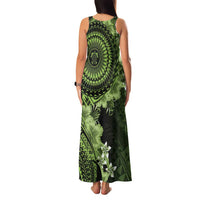 Vanuatu Family Matching Tank Maxi Dress and Hawaiian Shirt Hibisus Polynesian Pattern Green LT14 - Polynesian Pride