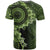 Vanuatu T Shirt Hibisus Polynesian Pattern Green - Polynesian Pride