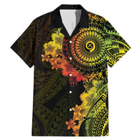 Vanuatu Family Matching Mermaid Dress and Hawaiian Shirt Hibisus Polynesian Pattern Reggae LT14 Dad's Shirt - Short Sleeve Reggae - Polynesian Pride