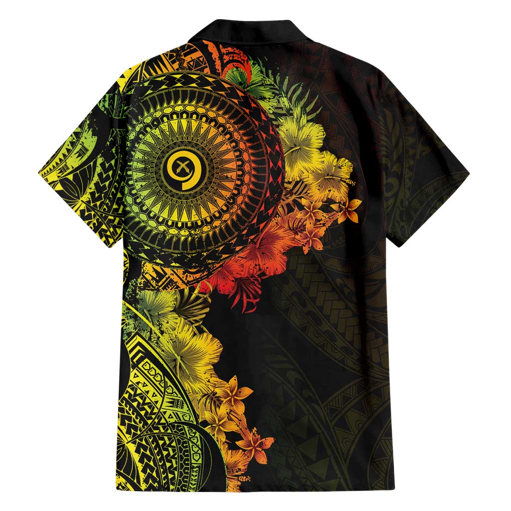 Vanuatu Hawaiian Shirt Hibisus Polynesian Pattern Reggae - Polynesian Pride