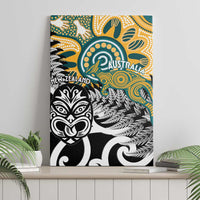 New Zealand Australia Rugby Canvas Wall Art Wallabies Aboriginal All Black Maori Tiki Together LT14 - Polynesian Pride