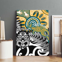 New Zealand Australia Rugby Canvas Wall Art Wallabies Aboriginal All Black Maori Tiki Together LT14 - Polynesian Pride