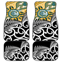 New Zealand Australia Rugby Car Mats Wallabies Aboriginal All Black Maori Tiki Together LT14 - Polynesian Pride
