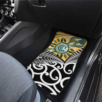 New Zealand Australia Rugby Car Mats Wallabies Aboriginal All Black Maori Tiki Together LT14 - Polynesian Pride