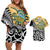 New Zealand Australia Rugby Custom Couples Matching Off Shoulder Short Dress and Hawaiian Shirt Wallabies Aboriginal All Black Maori Tiki Together - Polynesian Pride