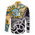 New Zealand Australia Rugby Custom Family Matching Puletasi and Hawaiian Shirt Wallabies Aboriginal All Black Maori Tiki Together - Polynesian Pride