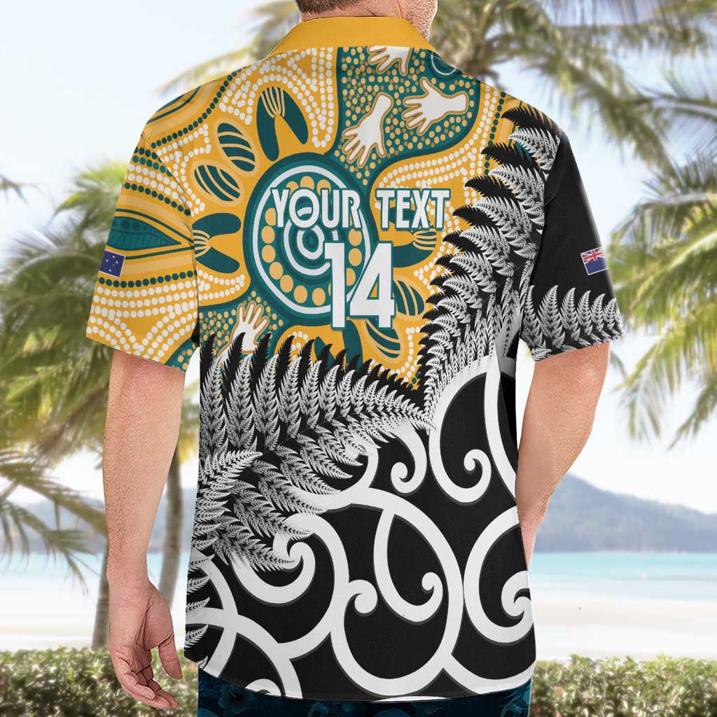 New Zealand Australia Rugby Custom Hawaiian Shirt Wallabies Aboriginal All Black Maori Tiki Together LT14 - Polynesian Pride