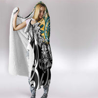 New Zealand Australia Rugby Hooded Blanket Wallabies Aboriginal All Black Maori Tiki Together LT14 - Polynesian Pride