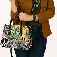 New Zealand Australia Rugby Leather Bag Wallabies Aboriginal All Black Maori Tiki Together LT14 - Polynesian Pride