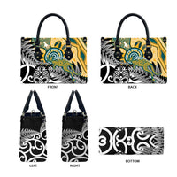 New Zealand Australia Rugby Leather Bag Wallabies Aboriginal All Black Maori Tiki Together LT14 - Polynesian Pride