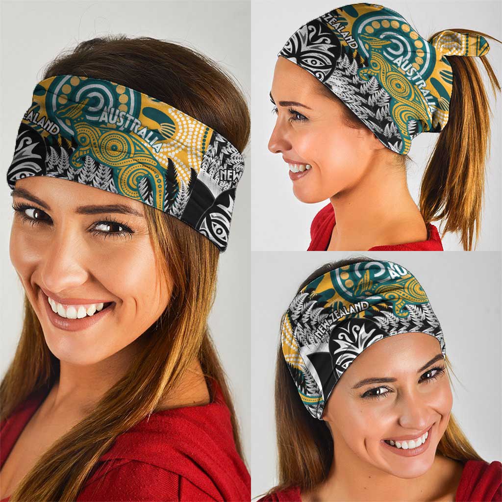 New Zealand Australia Rugby Neck Gaiter Wallabies Aboriginal All Black Maori Tiki Together LT14 - Polynesian Pride
