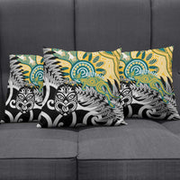 New Zealand Australia Rugby Pillow Cover Wallabies Aboriginal All Black Maori Tiki Together LT14 - Polynesian Pride