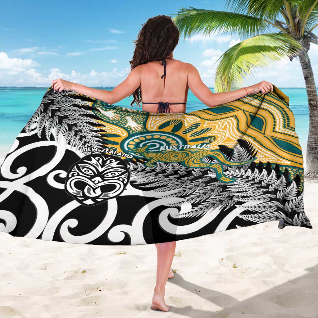 New Zealand Australia Rugby Sarong Wallabies Aboriginal All Black Maori Tiki Together LT14 - Polynesian Pride