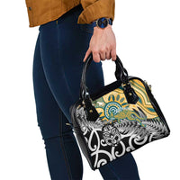 New Zealand Australia Rugby Shoulder Handbag Wallabies Aboriginal All Black Maori Tiki Together LT14 - Polynesian Pride