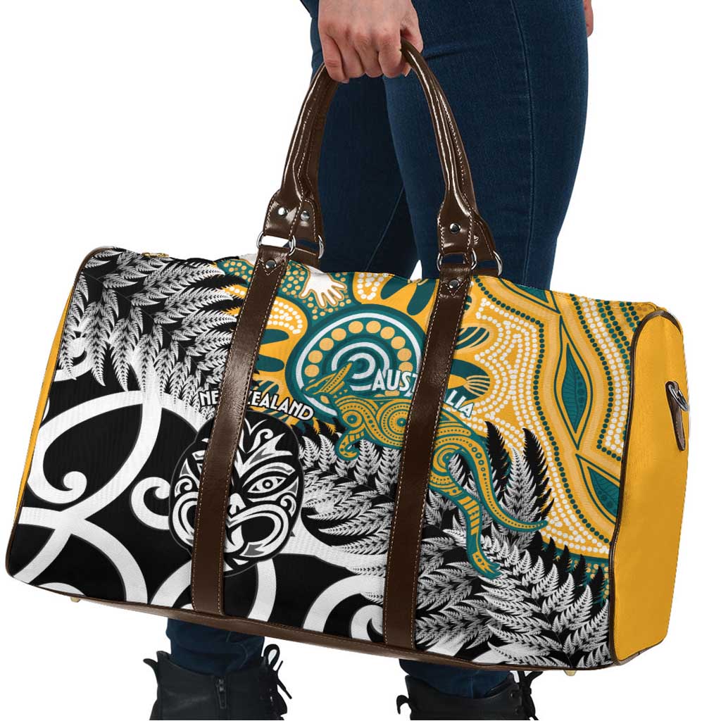 New Zealand Australia Rugby Travel Bag Wallabies Aboriginal All Black Maori Tiki Together LT14 - Polynesian Pride