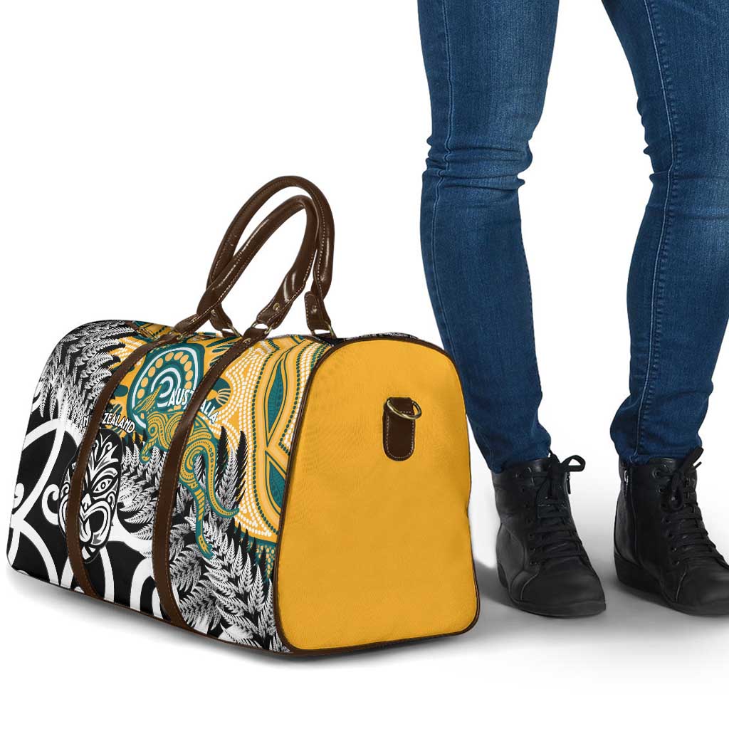 New Zealand Australia Rugby Travel Bag Wallabies Aboriginal All Black Maori Tiki Together LT14 - Polynesian Pride