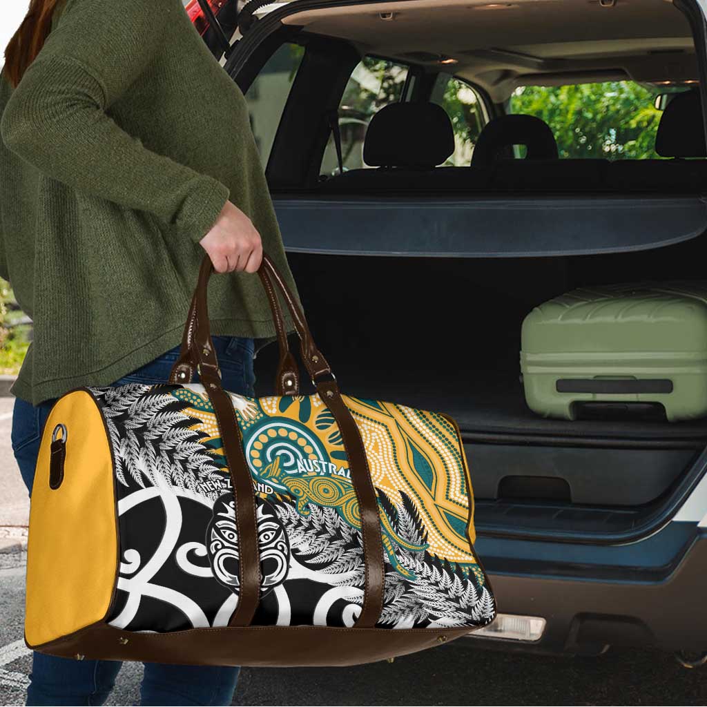New Zealand Australia Rugby Travel Bag Wallabies Aboriginal All Black Maori Tiki Together LT14 - Polynesian Pride