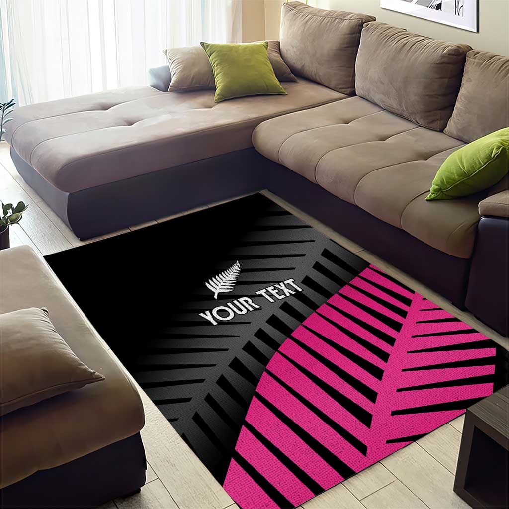 New Zealand Silver Fern Rugby Custom Area Rug 2025 All Black Go Champions - Polynesian Pride