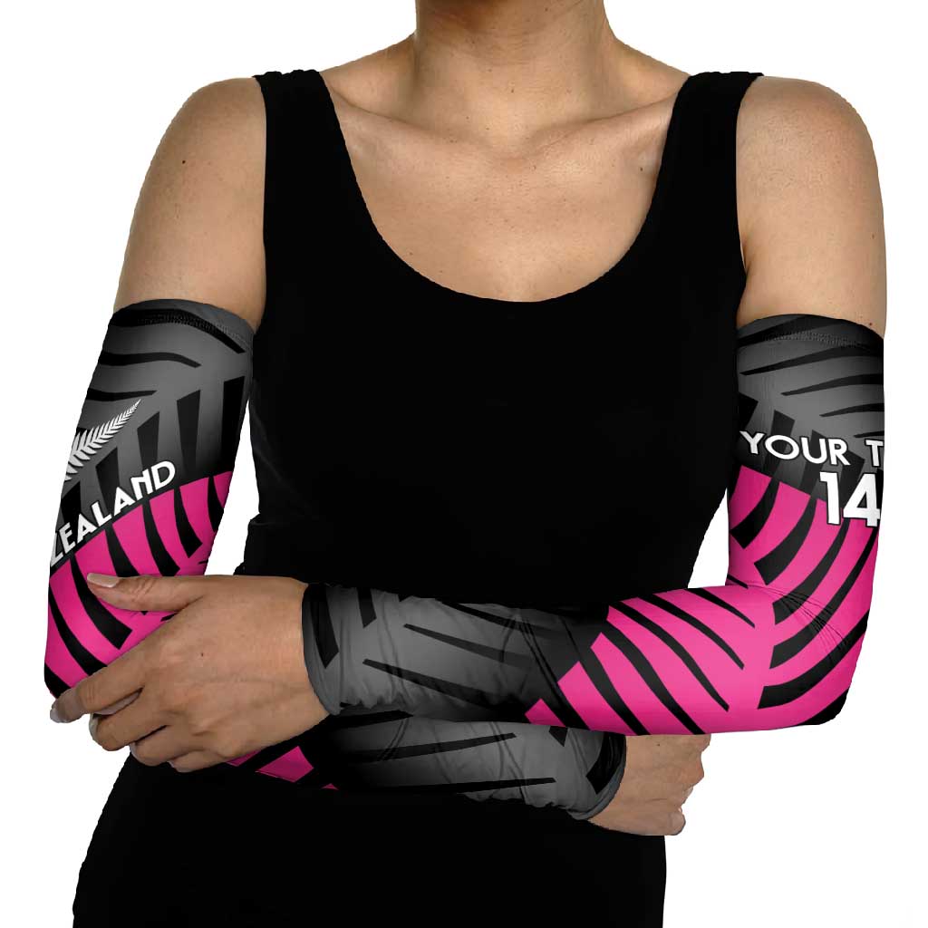 New Zealand Silver Fern Rugby Custom Arm Sleeves 2025 All Black Go Champions LT14 - Polynesian Pride
