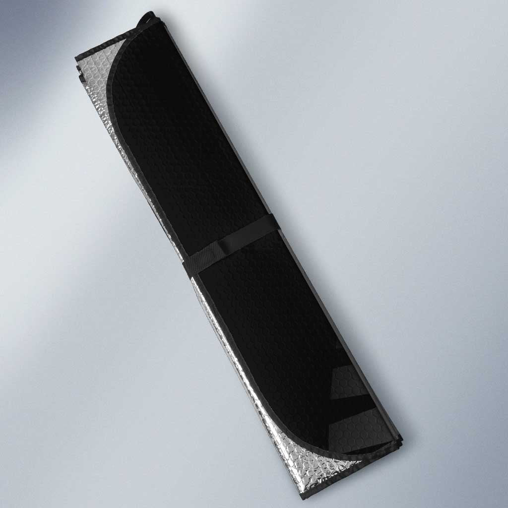 New Zealand Silver Fern Rugby Custom Auto Sun Shade 2025 All Black Go Champions - Polynesian Pride