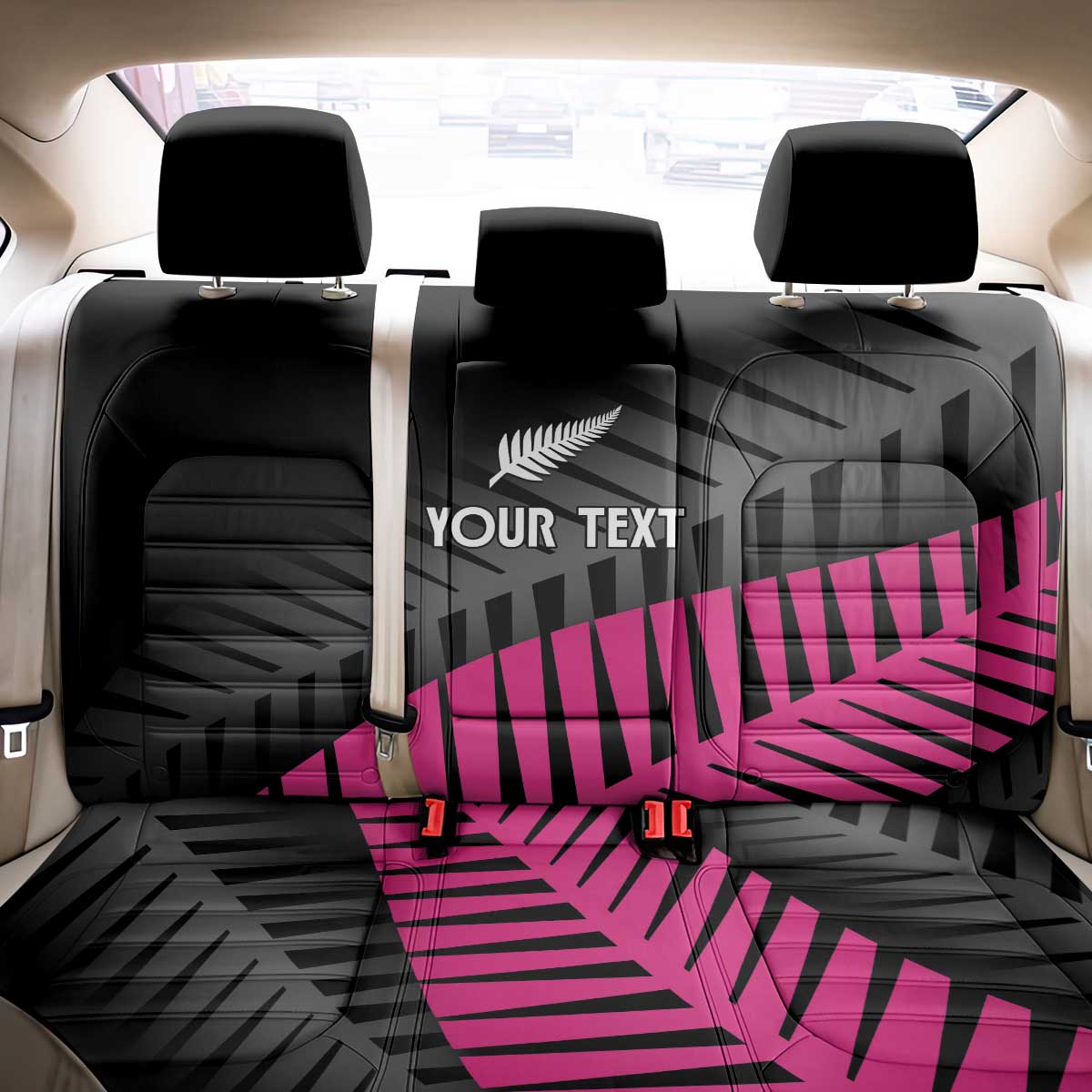 New Zealand Silver Fern Rugby Custom Back Car Seat Cover 2025 All Black Go Champions LT14 - Polynesian Pride