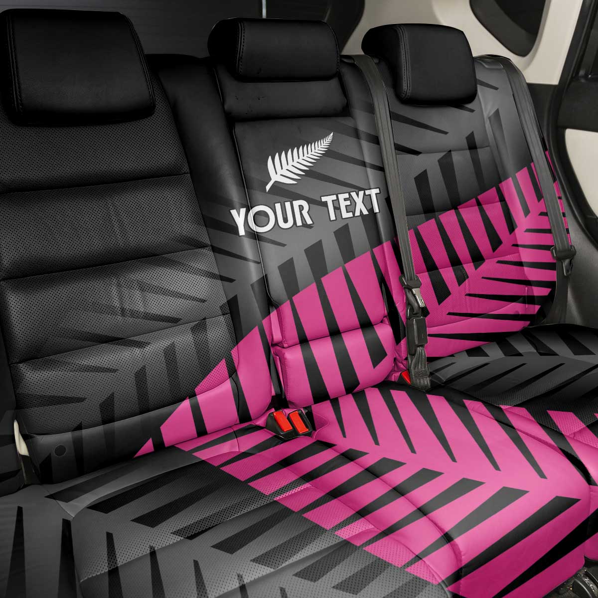 New Zealand Silver Fern Rugby Custom Back Car Seat Cover 2025 All Black Go Champions LT14 - Polynesian Pride