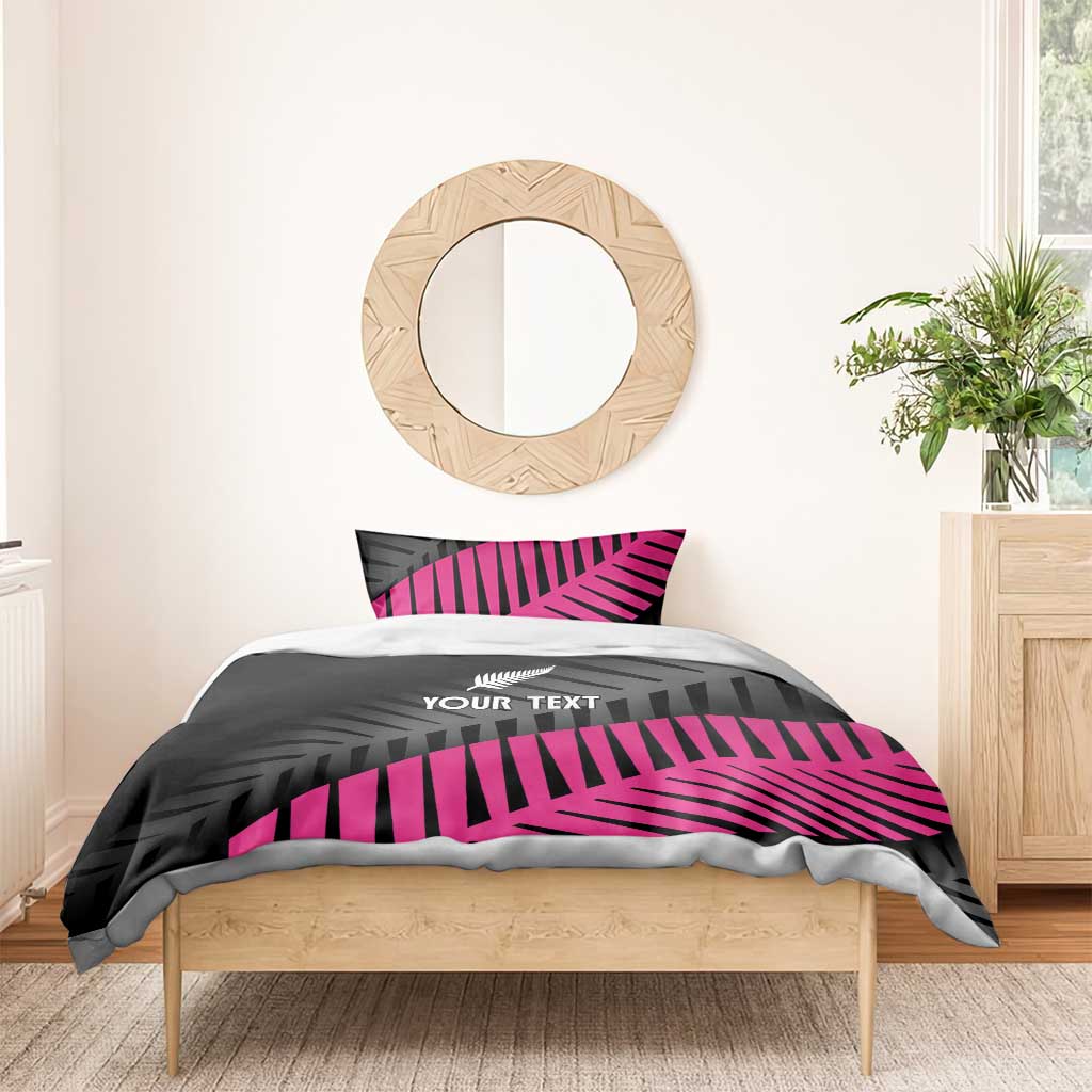 New Zealand Silver Fern Rugby Custom Bedding Set 2025 All Black Go Champions - Polynesian Pride