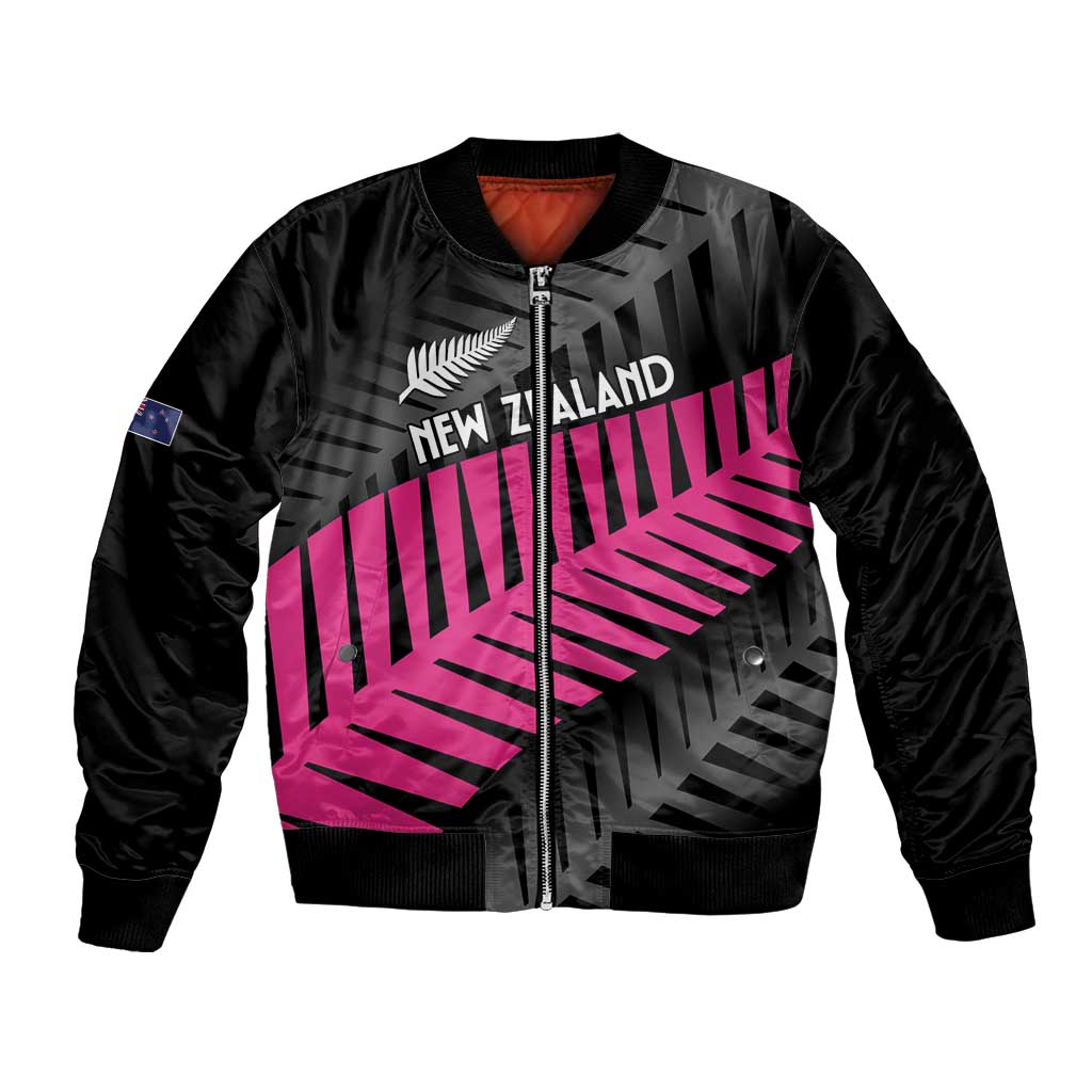 New Zealand Silver Fern Rugby Custom Bomber Jacket 2025 All Black Go Champions - Polynesian Pride