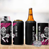 New Zealand Silver Fern Rugby Custom 4 in 1 Can Cooler Tumbler 2025 All Black Go Champions LT14 - Polynesian Pride