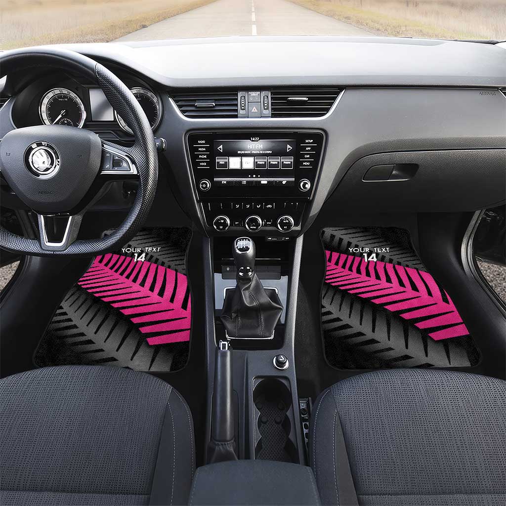 New Zealand Silver Fern Rugby Custom Car Mats 2025 All Black Go Champions LT14 Set 2pcs - Front Black - Polynesian Pride